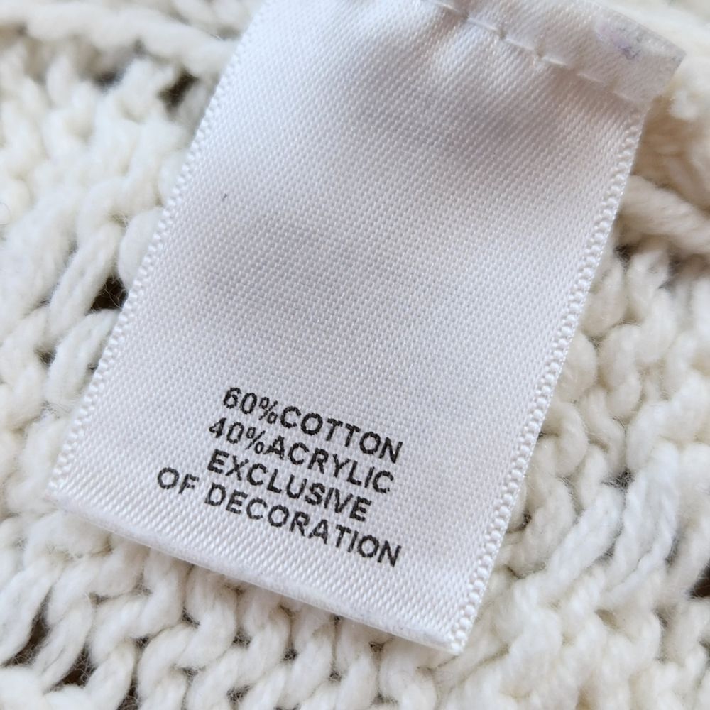 💜Caslon Ivory Cable Knit Button Hooded Long Sleeve Cardigan Medium - Picture 11 of 13
